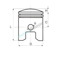 TŁOK KOMPLETNY SUZUKI GN125 57MM SDGN125/57MM
