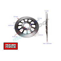 TARCZA HAMULCOWA PRZEDNIA POWER FORCE SUZUKI GN 125