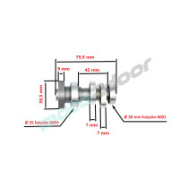 WAŁEK ROZRZĄDU ŁOŻYSKAMI 125/150 CCM 4T HONDA CBF 2010-2017 POWER FORCE