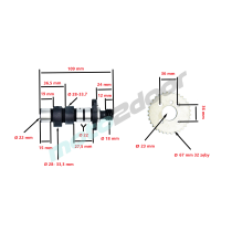 WAŁEK ROZRZĄDU Z ZĘBATKĄ 125 CCM 4T SUZUKI GN 125 POWER FORCE