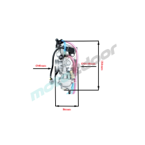 GAŹNIK POWER FORCE FCR 40 MM TUNING 150/250CCM TUNING OFF ROAD KTM HONDA  GZC000046