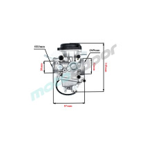 GAŹNIK POWER FORCE PD33J YAMAHA RAPTOR GRIZZLY KODIAK WOLVERINE350/450 CCM  GZC000054