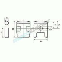 TŁOK TKRJ HONDA XL 200R / 125R/ 200  (65,50)