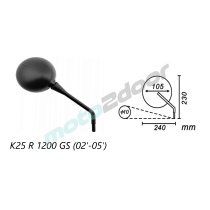 LUSTERKO PRAWE BMW R1200GS K25 POWER FORCE