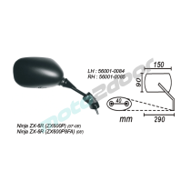 LUSTERKO PRAWE KAWASAKI NINJA ZX-6R 2006-12 POWER FORCE