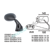LUSTERKO PRAWE SUZUKI GSX600F/750/KATANA GSX600FK 1988-97 POWER FORCE