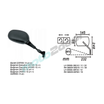 LUSTERKO PRAWE SUZUKI BURGMAN 125/200 2005-11, BANDIT 650 05-06 POWER FORCE
