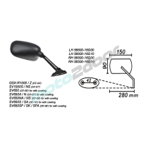 LUSTERKO PRAWE SUZUKI SV 650/1000 2003-10 GSX-R1000/Z 03-04 POWER FORCE