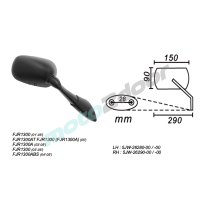 LUSTERKO PRAWE YAMAHA FJR1300 2001-2005 POWER FORCE
