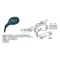 LUSTERKO LEWE YAMAHA MAJESTY 125 2001-07 POWER FORCE