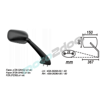 LUSTERKO PRAWE YAMAHA FAZER FZ6-S AHG 2007-2009 POWER FORCE
