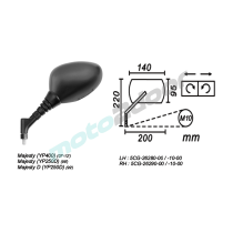 LUSTERKO LEWE YAMAHAMAJESTY YP400 2007-2012 YP250D 1998-99 POWER FORCE