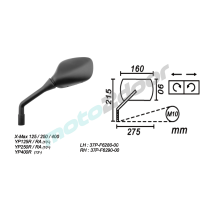 LUSTERKO LEWE YAMAHAX-MAX 125/250/400, YP 125/250/400 2010-… POWER FORCE