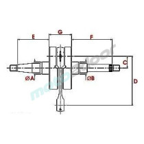 WAŁ KORBOWY AEROX100 / BWS100 A/C