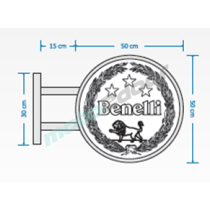 PODŚWIETLANY PLAFON ZEWNĘTRZNY BENELLI OKRĄGŁY 50 CM