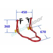 STOJAK PODSTAWKA PODNOŚNIK MOTOCYKLOWY SERWISOWY- PRZÓD