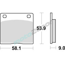 KLOCKI HAMULCOWE BRAKING SEMI METALLIC 622SM1