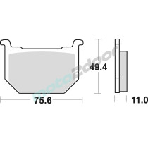 KLOCKI HAMULCOWE BRAKING SEMI METALLIC 646SM1