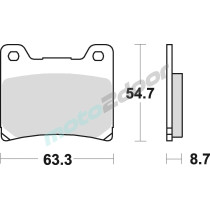 KLOCKI HAMULCOWE BRAKING SEMI METALLIC 661SM1