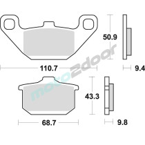 KLOCKI HAMULCOWE BRAKING SEMI METALLIC 662SM1