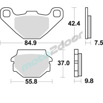 KLOCKI HAMULCOWE BRAKING SEMI METALLIC 669SM1