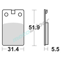 KLOCKI HAMULCOWE BRAKING SEMI METALLIC 671SM1