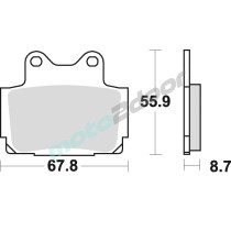KLOCKI HAMULCOWE BRAKING SEMI METALLIC 679SM1