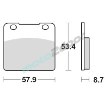 KLOCKI HAMULCOWE BRAKING SEMI METALLIC 680SM1