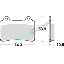 KLOCKI HAMULCOWE BRAKING SEMI METALLIC 692SM1