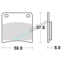 KLOCKI HAMULCOWE BRAKING SEMI METALLIC 717SM1
