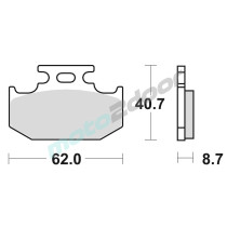 KLOCKI HAMULCOWE BRAKING SEMI METALLIC 722SM1