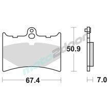 KLOCKI HAMULCOWE BRAKING SEMI METALLIC 726SM1