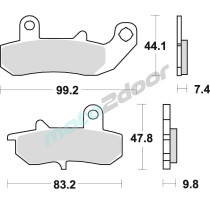 KLOCKI HAMULCOWE BRAKING SEMI METALLIC 728SM1