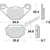 KLOCKI HAMULCOWE BRAKING SEMI METALLIC 743SM1
