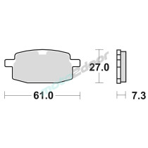 KLOCKI HAMULCOWE BRAKING SEMI METALLIC 744SM1