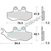 KLOCKI HAMULCOWE BRAKING SEMI METALLIC 770SM1
