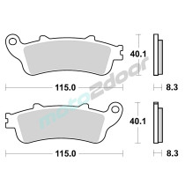KLOCKI HAMULCOWE BRAKING SEMI METALLIC 813SM1