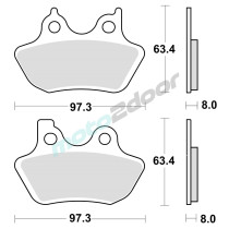 KLOCKI HAMULCOWE BRAKING SEMI METALLIC 843SM1
