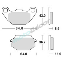 KLOCKI HAMULCOWE BRAKING SEMI METALLIC 869SM1