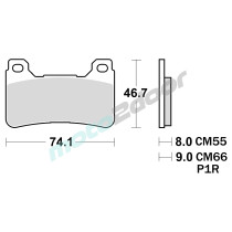 KLOCKI HAMULCOWE BRAKING SEMI METALLIC RACE 899CM66