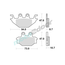 KLOCKI HAMULCOWE BRAKING SEMI METALLIC 923SM1