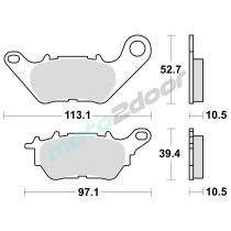 KLOCKI HAMULCOWE BRAKING SEMI METALLIC 969SM1