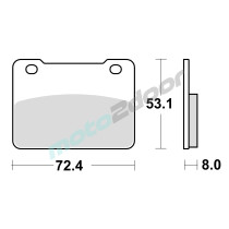 KLOCKI HAMULCOWE BRAKING SEMI METALLIC 975SM1