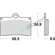 KLOCKI HAMULCOWE BRAKING SINTERED 688CM55 PRZEDNIE