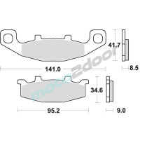 KLOCKI HAMULCOWE BRAKING SINTERED 698CM56 TYLNE