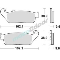 KLOCKI HAMULCOWE BRAKING SINTERED 720CM55 PRZEDNIE