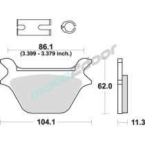 KLOCKI HAMULCOWE BRAKING SINTERED 734CM88 TYLNE CRUISER