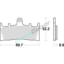 KLOCKI HAMULCOWE BRAKING SINTERED 764CM55 PRZEDNIE