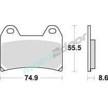 KLOCKI HAMULCOWE BRAKING SINTERED 784CM55 PRZEDNIE