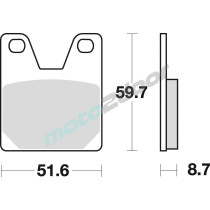 KLOCKI HAMULCOWE BRAKING SINTERED 826CM56 TYLNE
